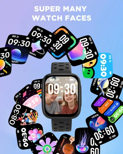 Vista 8 de Reloj para niños BIGGERFIVE sin necesidad de teléfono, reloj inteligente de fitness de 1.8" Amoled con podómetro, frecuencia cardíaca, rastreador