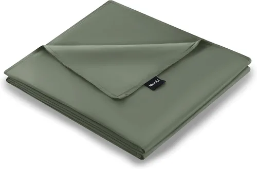 Vista 15 de ZonLi Funda de manta refrescante con peso, certificado Oeko-tex, 100% fibra de bambú natural pura, (gris, 48 x 72 pulgadas), funda de edredón