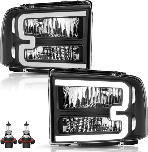 Vista 12 de TUSDAR Juego de montaje de faros delanteros para Ford F250 F350 F450 F550 Super Duty 2005-2007 / Ford Excursion 2005 lado del conductor