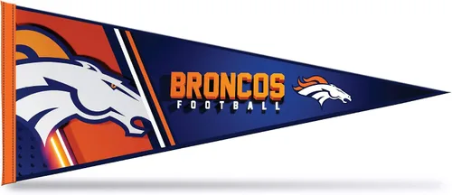 Vista 24 de Rico Industries NFL Football Primary 12" x 30" Felt Wall Décor Pennant - Great for Home/Bed Room/Man Cave Décor