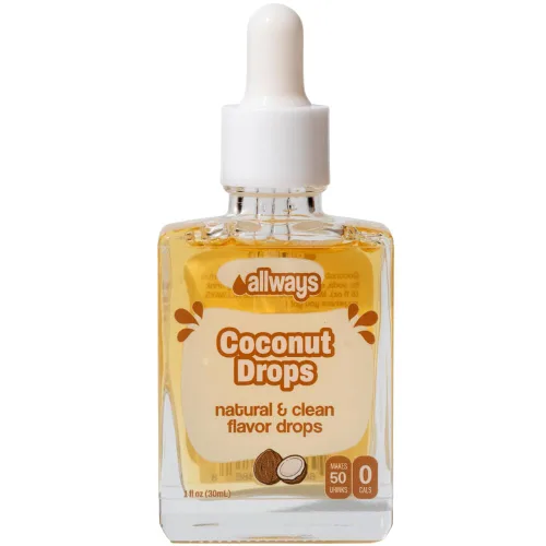 Vista 17 de Allways Drops Potenciador de agua natural de cereza negra Sin azúcar, cero calorías, fruta de monje endulzada Botella de vidrio para hidratación