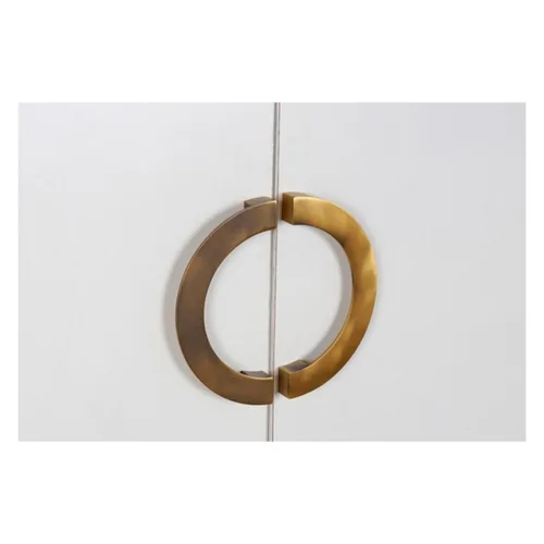 Vista 4 de Armario DKD Home Decor Blanco Dorado Metal Álamo 120 x 50 x 175 cm