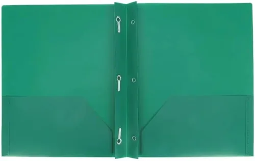 Vista 7 de Carpeta de plástico tamaño carta con bolsillos y 3 puntas de metal (negro)