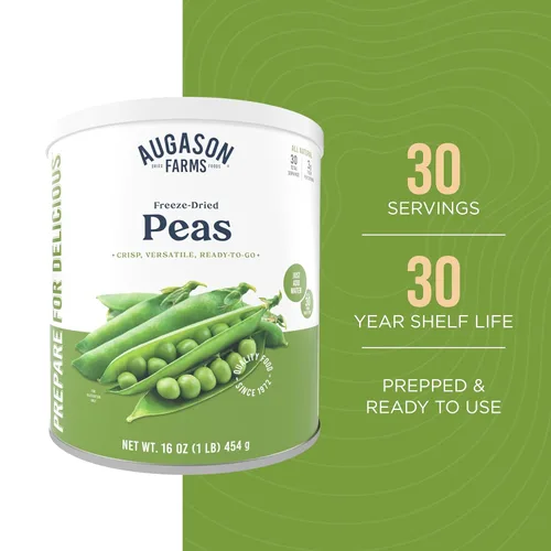Vista 2 de Augason Farms Lata de guisantes liofilizados #10, 16 oz