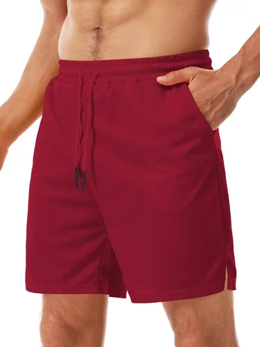 Vista 12 de Aolesy Pantalones cortos de gimnasio para hombre con forro de 5, 7, 9 pulgadas, ligeros, pantalones cortos de malla para entrenamiento, atléticos