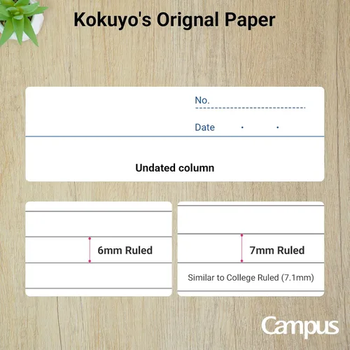 Vista 8 de KOKUYO Cuadernos de composición, paquete de 5 cuadernos Campus A4 Comp con un 0.276 in rayado, 30 hojas, cuaderno clásico con rayas escolares