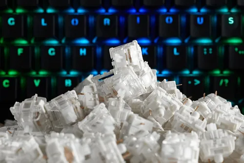 Vista 4 de Gateron - Interruptores de teclado mecánicos transparentes (paquete de 120) Lineal ultraligero para escritura rápida y juegos Fuerza de actuación