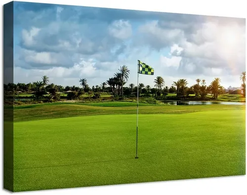 Vista 26 de chenchenArt Augusta - Arte de pared para campo de golf nacional Augusta, campo de golf de 12 hoyos, arte de pared para sala de estar, dormitorio