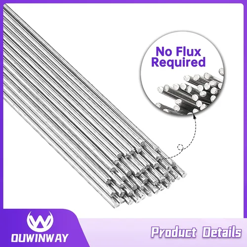 Vista 2 de Paquete de 50 varillas de soldadura de aluminio de 1/16 x 13 pulgadas, varillas de soldadura de aluminio para antorcha de propano, reparación