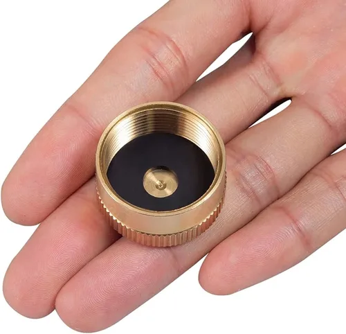 Vista 4 de Fachmann 6 tapas de botella de propano de latón macizo universal para todos los cilindros de tanque de gas de 1 libra