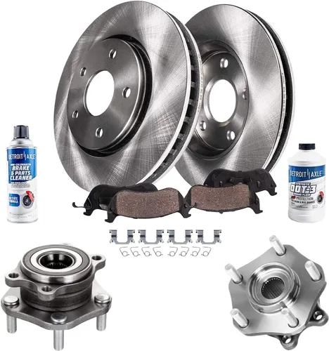 Vista 33 de Detroit Axle - Rotores de freno para Jeep Compass 2015-2022 Renegade 2016-2022 Fiat 500X 2016-2022, 2018, 2019, 2020, 2021. Reemplazo de rotores