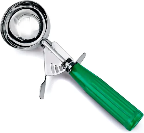 Vista 6 de Cuisinox Cuchara para helado, cuchara para servir y preparar, acero inoxidable de acción de primavera, color azul #16 (2 onzas)