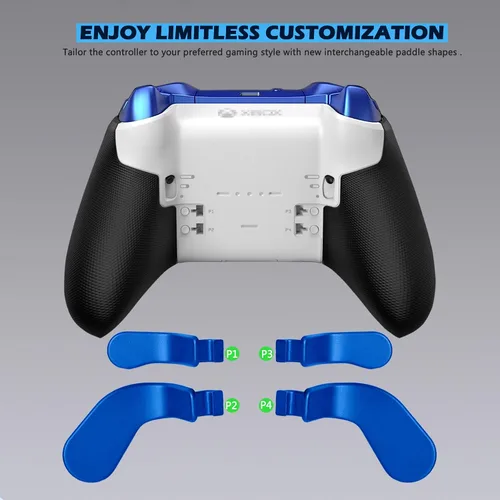 Vista 5 de Paletas de control de repuesto para palancas de pulgar para Xbox One Elite Controller Series 2 Core Joystick Kit Piezas de Palanca Trasera Paddle