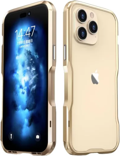 Vista 38 de Parachoques de aluminio compatibles con iPhone 12 Mini de 5.4 PULGADAS, estuche con marco metálico, parachoques delgado de diseño genial y Negro