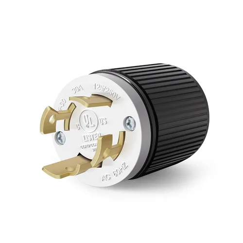 Vista 13 de ENERLITES NEMA L14-30R - Conector de bloqueo para generador, enchufe hembra de bloqueo giratorio, 30 amperios, 125/250 voltios, 3 polos, conexión a