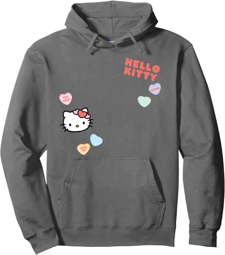 Vista 6 de Hello Kitty Candy Hearts - Sudadera con capucha para el día de San Valentín Negro