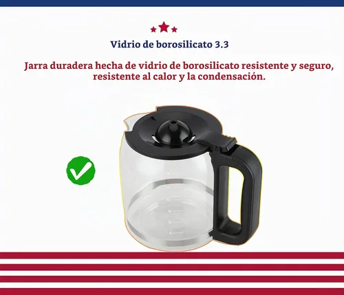 Vista 3 de Repuesto de cafetera compatible con Nostalgia Retro 12 tazas de café programable