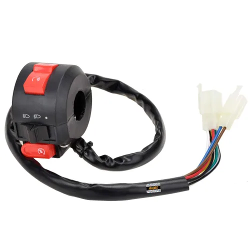 Vista 6 de HIAORS Interruptor de Luz de Parada del Arranque Izquierdo Enchufe Macho Compatible con TaoTao Coolster ATV 125cc 110cc 90cc 70cc 50cc RoKeta Sunl
