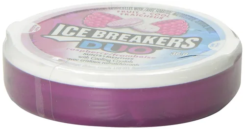 Vista 4 de Ice Breakers Duo Raspberry Mints, 1.5 oz. 1.27 oz (paquete de 6) {Importado de Canadá}