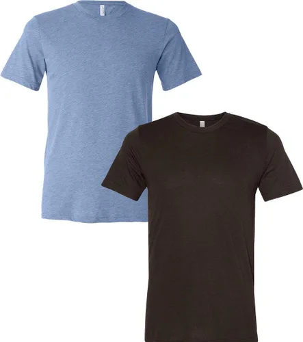 Vista 37 de Bella Canvas 3413c para hombre (1) Triblend verde + (1) Triblend rojo