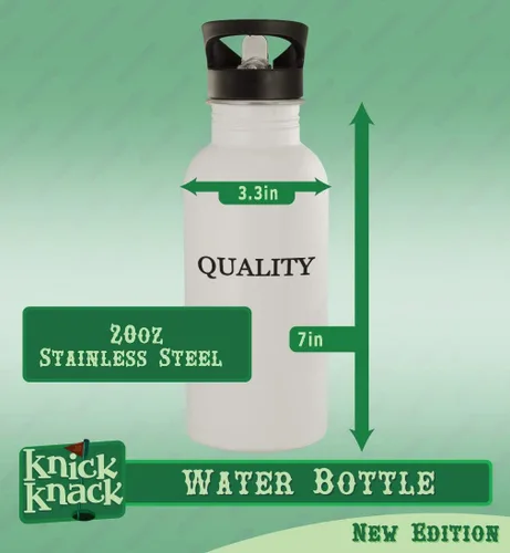 Vista 3 de got depredation? - Botella de agua de acero inoxidable para exteriores, 20 onzas, color plateado