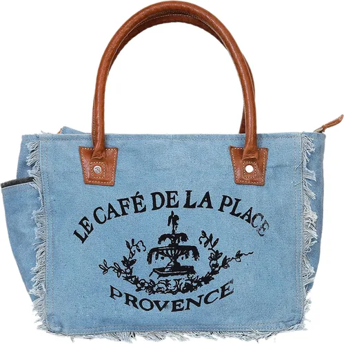 Vista 8 de CREATIVE LEATHER ART Canvas Tote Bag for Women (13 x 10 Inch)