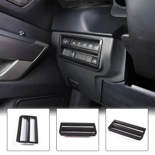 Vista 6 de Aunginsy Botón de interruptor de faros para coche, con cubierta de marco y embellecedor, compatible con Toyota Tundra/Sequoia 2022-2023 - Accesorios