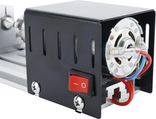 Vista 4 de RELMON Mini máquina de torno CNC, kit de máquina pulidora de cuentas de torno mini, fresadora de torno de madera de bricolaje, molienda de perlas