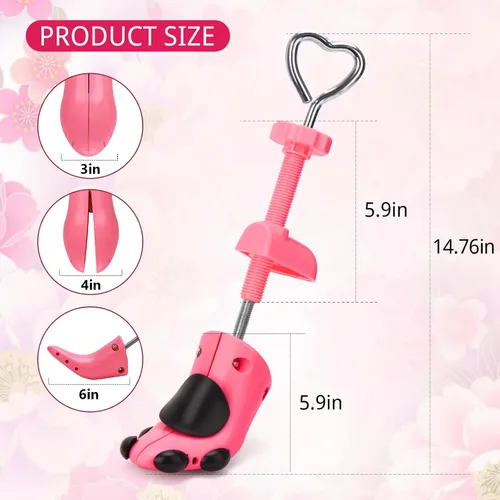 Vista 3 de RekTak Estirador de zapatos para mujer, para pies anchos, ampliador de zapatos de ancho ajustable, ampliador de zapatos para mujer