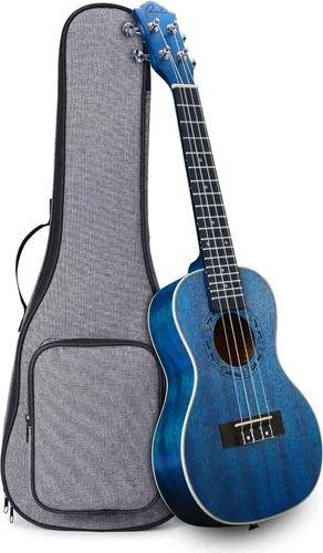 Vista 12 de Ranch - Ukulele profesional, de madera, kit de ukelele con 12 lecciones en línea gratis 15% Longer Sustain, Warmer Woodier Tone, Sapele &