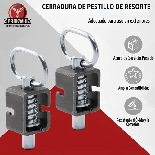 Vista 2 de SPARKWHIZ Cerradura de resorte, conjunto de pestillo de resorte soldado, pestillo de puerta de remolque, paquete de 4 (universal)