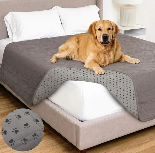 Vista 19 de GORILLA GRIP® Manta impermeable para perro, funda de sofá a prueba de fugas para perros, parte trasera de agarre de silicona, protege el sofá