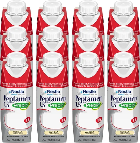 Vista 7 de Nestle Peptamen Suplemento oral vainilla 250 mL Cartón 24 unidades Suplemento oral, adulto, 8.5 fl oz, cartón, sabor a vainilla, proteína