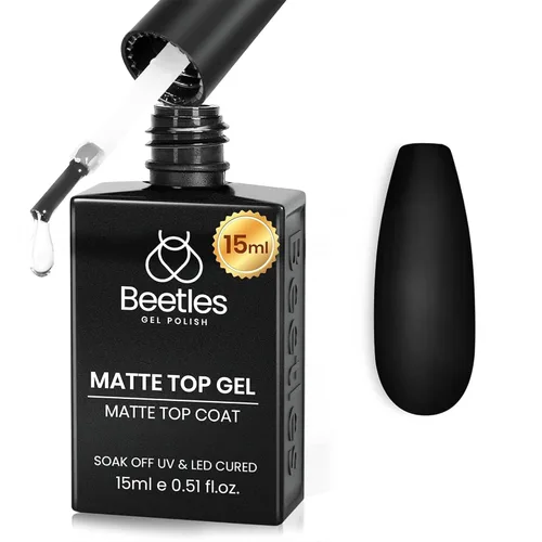 Vista 18 de Beetles - Juego de 3 capas de capa superior, gel base y pegamento de uñas 9 en 1, 0.5 onzas líquidas Capa base que no se limpia con efecto
