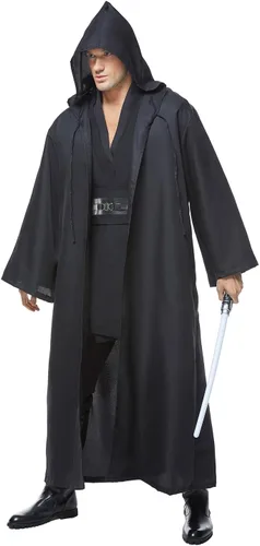Vista 3 de Traje de adulto para disfraz Jedi, uniforme de Anakin (sin zapatos ni espada), versión negra