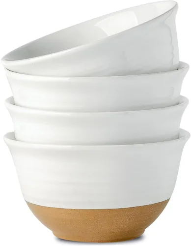 Vista 17 de HASENSE - Cuencos de sopa de cerámica y cuencos de cereal, juego de 6 cuencos de 20 onzas para cocina, juego de cuencos apilables para ramen