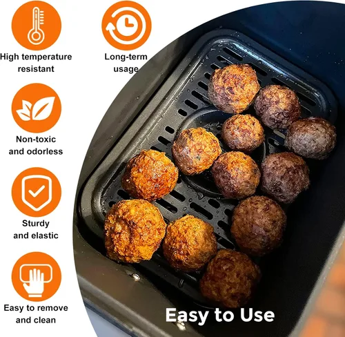 Vista 5 de Piezas de repuesto para freidora de aire para Ninja Foodi DualZone, 2 piezas de accesorios para freidora de aire de grado alimenticio, bandeja