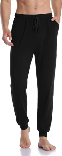 Vista 7 de COLORFULLEAF Pantalones de pijama para parejas para hombre y mujer pantalones de pijama de algodón pantalones de pijama para hombre pantalones