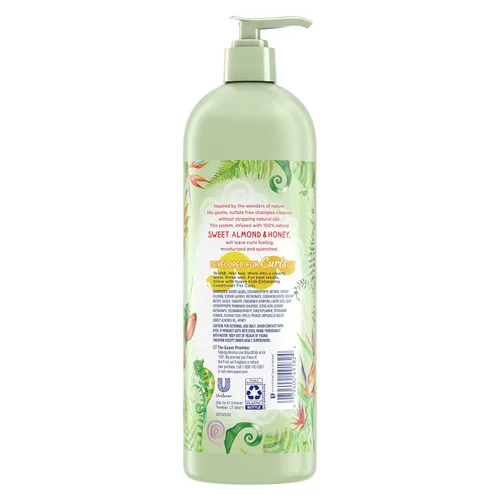 Vista 2 de Suave Kids Naturals Champú para rizos infantiles, sin sulfatos, almendra dulce y miel, probado por dermatólogos, sin desgarros, 20 onzas