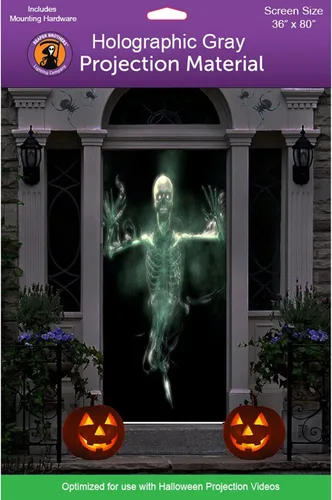 Vista 8 de Pantalla de proyección trasera holográfica con accesorios de montaje para proyectar videos de Halloween (5 x 9 pies y 40 x 60 pulgadas)