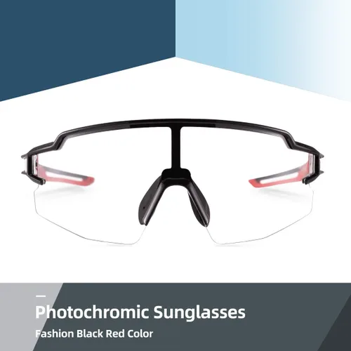 Vista 3 de ROCKBROS Gafas de sol polarizadas con gafas de sol deportivas fotocromáticas