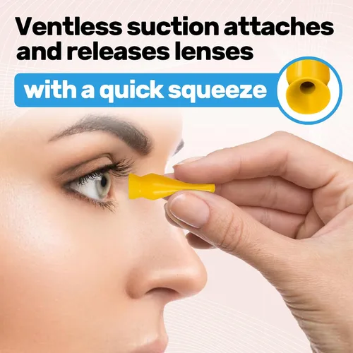 Vista 6 de [Paquete de 6] Insertador de lente escleral + removedor - Aplicador de lentes de contacto sin ventilación para lentes duros/RGP, lentes esclerales
