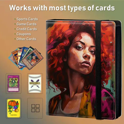 Vista 4 de Carpeta para tarjetas intercambiables, 4 bolsillos para tarjetas intercambiables, 160 bolsillos de doble cara, funda para tarjetas