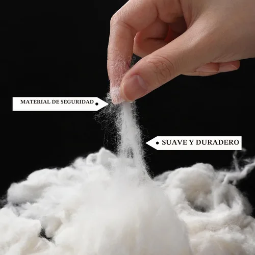 Vista 3 de Wesnoy 50g/0.11lb de relleno de algodón suave para animales de peluche, almohadas, relleno de fibra de algodón natural, para juguetes, decoraciones