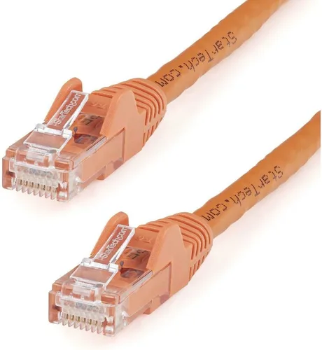 Vista 38 de StarTech Cable Ethernet CAT6 de 6 pulgadas – Cable Ethernet CAT 6 Gigabit amarillo -650 MHz 100 W PoE RJ45 UTP Network/Patch Cord Snagless w/Strain