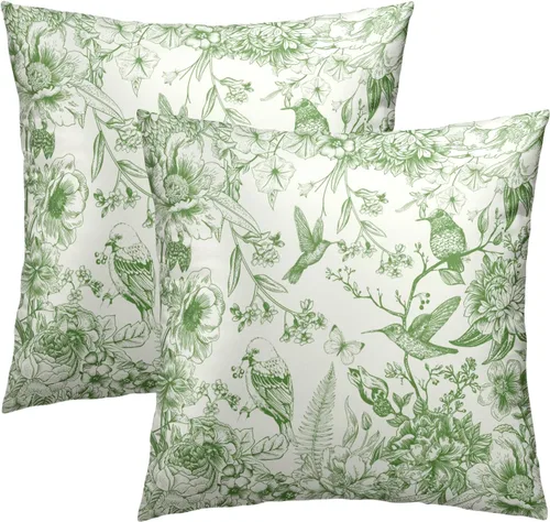 Vista 21 de Fundas de Almohada de Bosque de Pinos 22x22 Juego de 2, Fundas de Almohada Decorativas de Árboles de Abeto y Cedro Verde Nieve Beige de Invierno