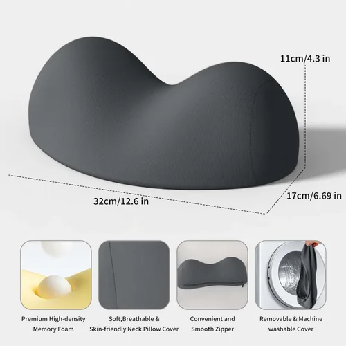 Vista 3 de Almohada de cuello pequeña para aliviar la presión del dolor cervical con suave y transpirable