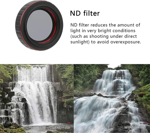 Vista 9 de YYOYY - Filtro ND, filtro de densidad neutra para lente de cámara, aleación de aluminio + vidrio óptico, para accesorios de cámara DJI, evita