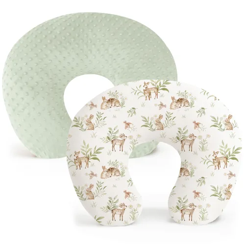 Vista 10 de Konssy Paquete de 2 Fundas de Almohada de Lactancia, Cubiertas de Lactancia Suaves y Cómodas para Almohadas de Amamantamiento, Fundas de Almohada