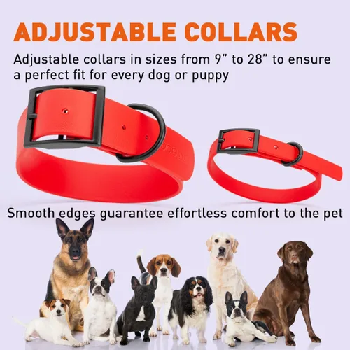 Vista 149 de Dogline Biothane - Collar impermeable para perro con hebilla de liberación rápida, resistente cincha de nailon recubierta con resistente y a prueba